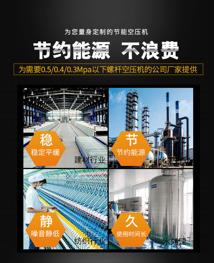 低壓螺桿空壓機應用領域 低壓螺桿空壓機應用領域